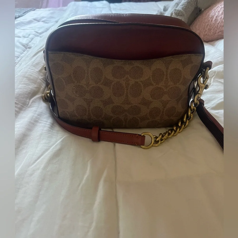 Coach Brown and Red Crossbody Bag - Picture 2 of 4